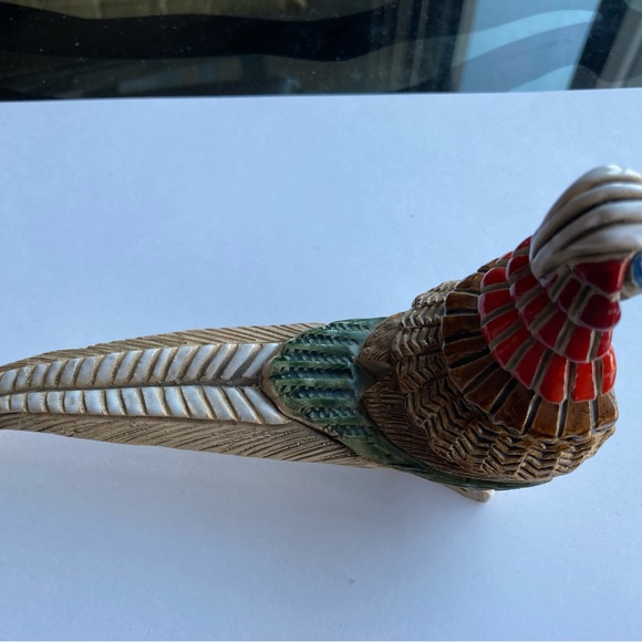 Artisania Riconada Animal Series Pheasant Ceramic Figurine, Uruguay, handcarved - Picture 4 of 9